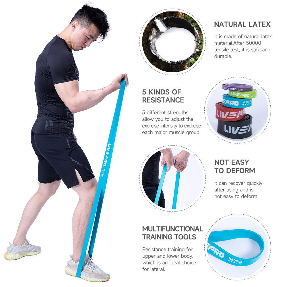 Bandes de Résistance en Latex Haute Qualité pour Fitness, Yoga et Étirements